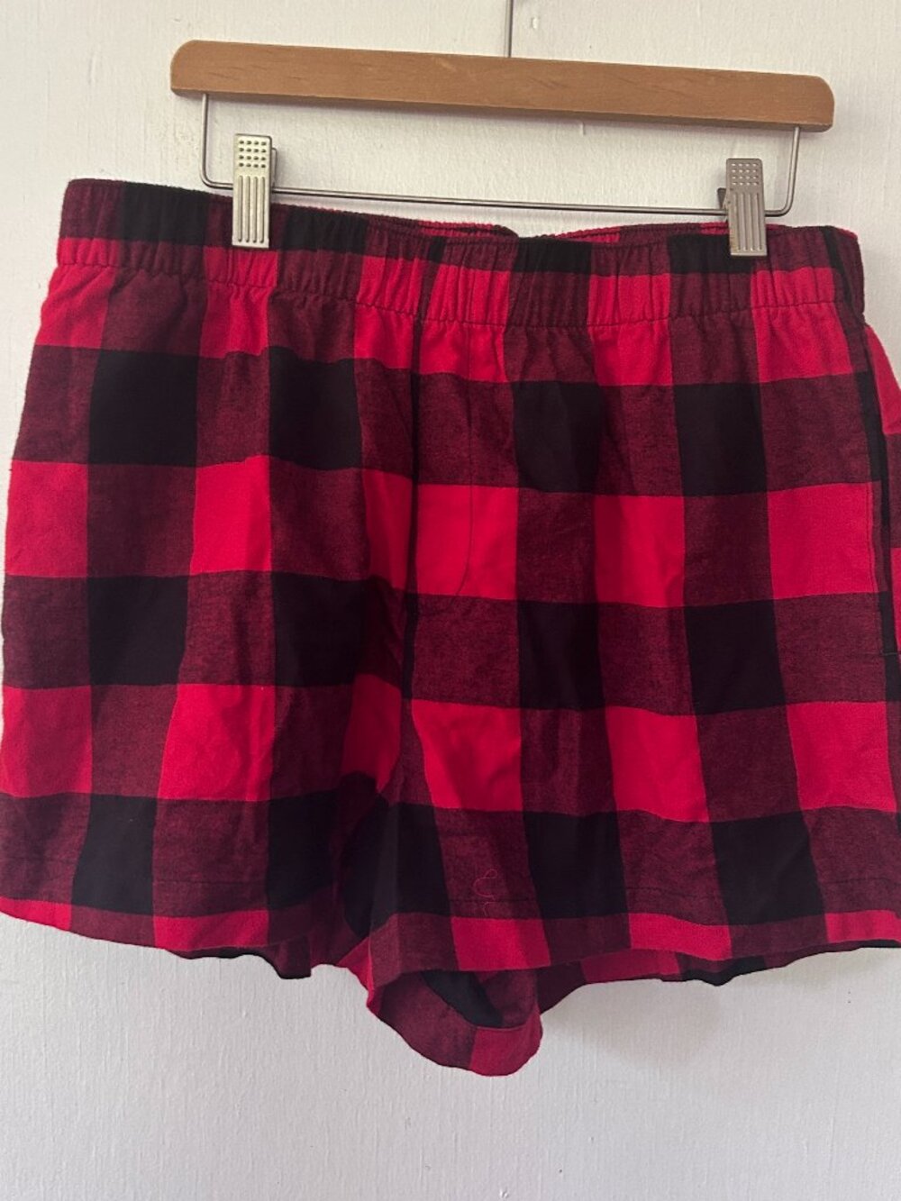 Auden Buffalo Plaid Boxer Shorts Womens Medium Sleep Shorts Cozy Lumberjane